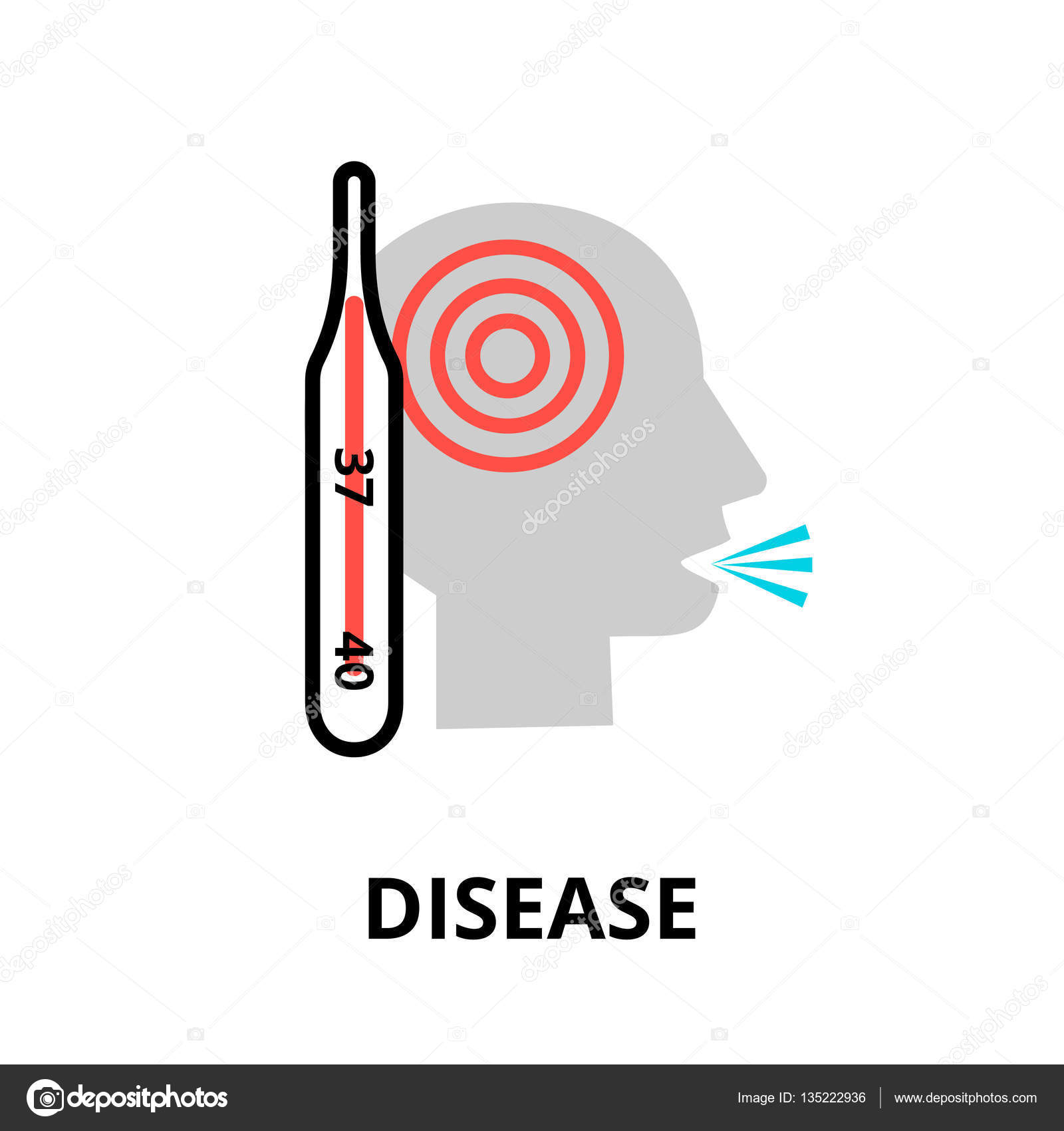 Concept of disease icon — Stock Vector © RoseStudio 135222936