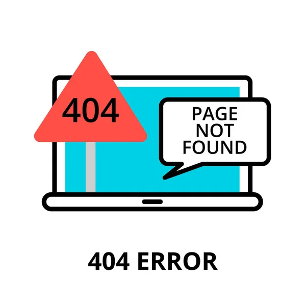 Concepto de error 404 - página no encontrada icono — Archivo Imágenes Vectoriales