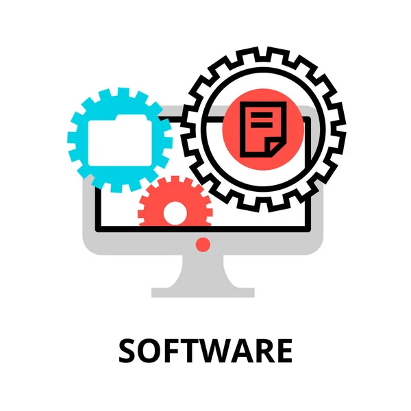 Concept van software pictogram, voor grafisch en web ontwerp — Stockvector