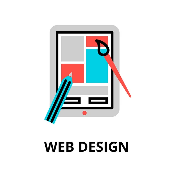 Concepto de icono de diseño web — Vector de stock