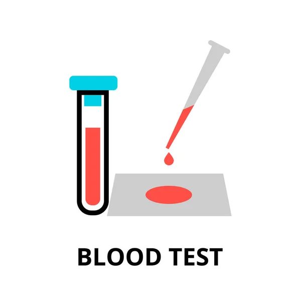 Concepto de icono de análisis de sangre — Vector de stock