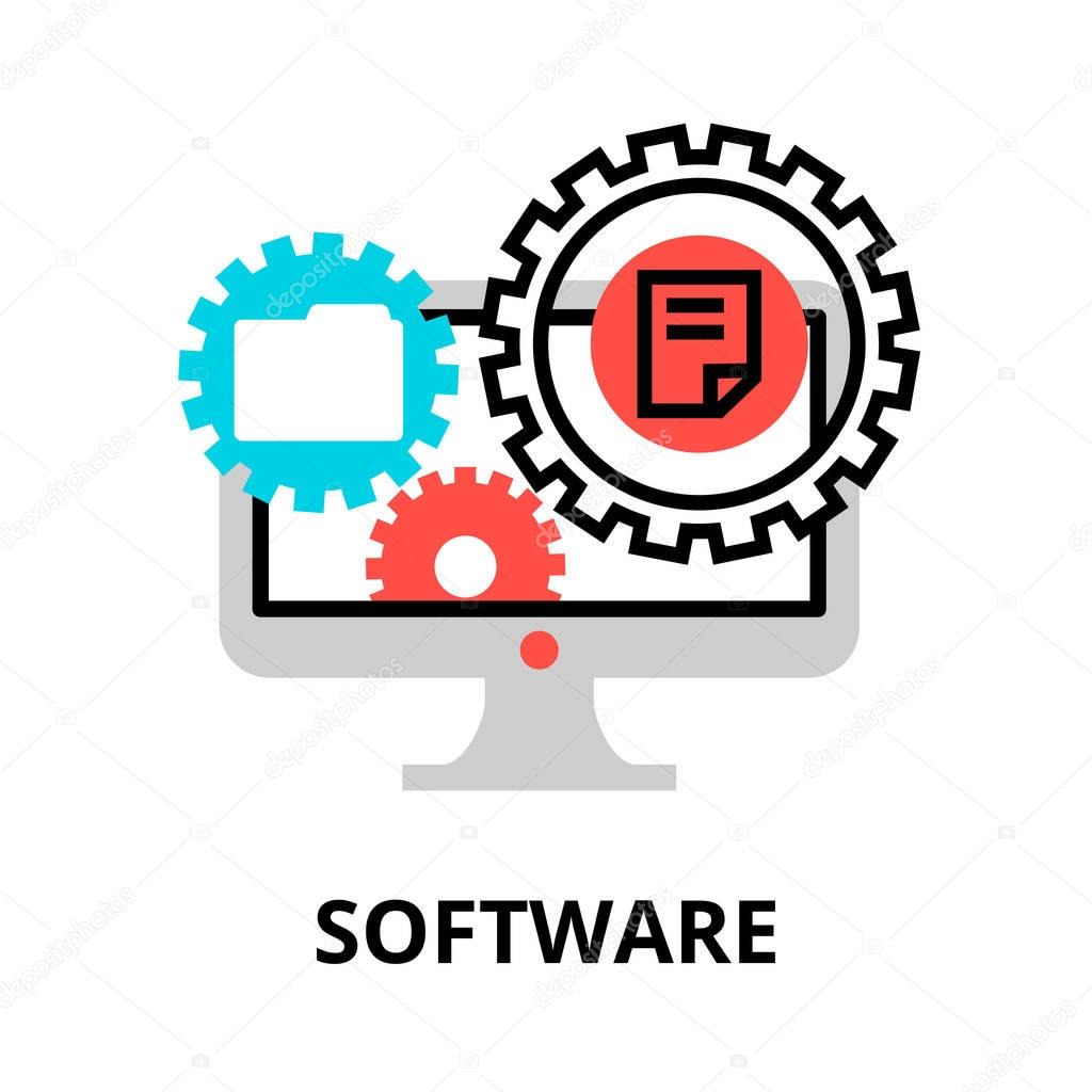 Download Concept of software icon, for graphic and web design — Stock Vector © RoseStudio #135222816