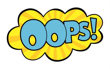 Ayy konuşma balonu retro tarzında