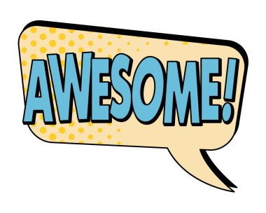 Retro tarzı harika konuşma balonu