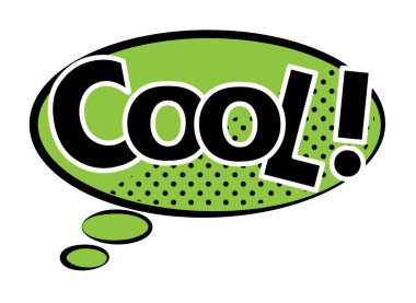 Sakin ol! retro tarzı konuşma balonu