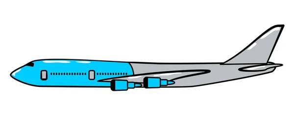 Autocollant dessin animé avion dans un style rétro — Image vectorielle