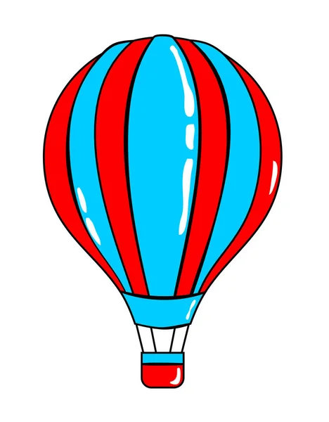 Luftballon Cartoon Aufkleber im Retro-Stil — Stockvektor