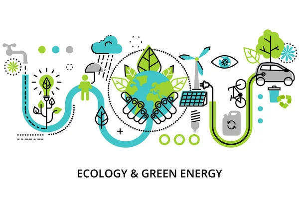 Concepto infográfico del problema ecológico — Archivo Imágenes Vectoriales