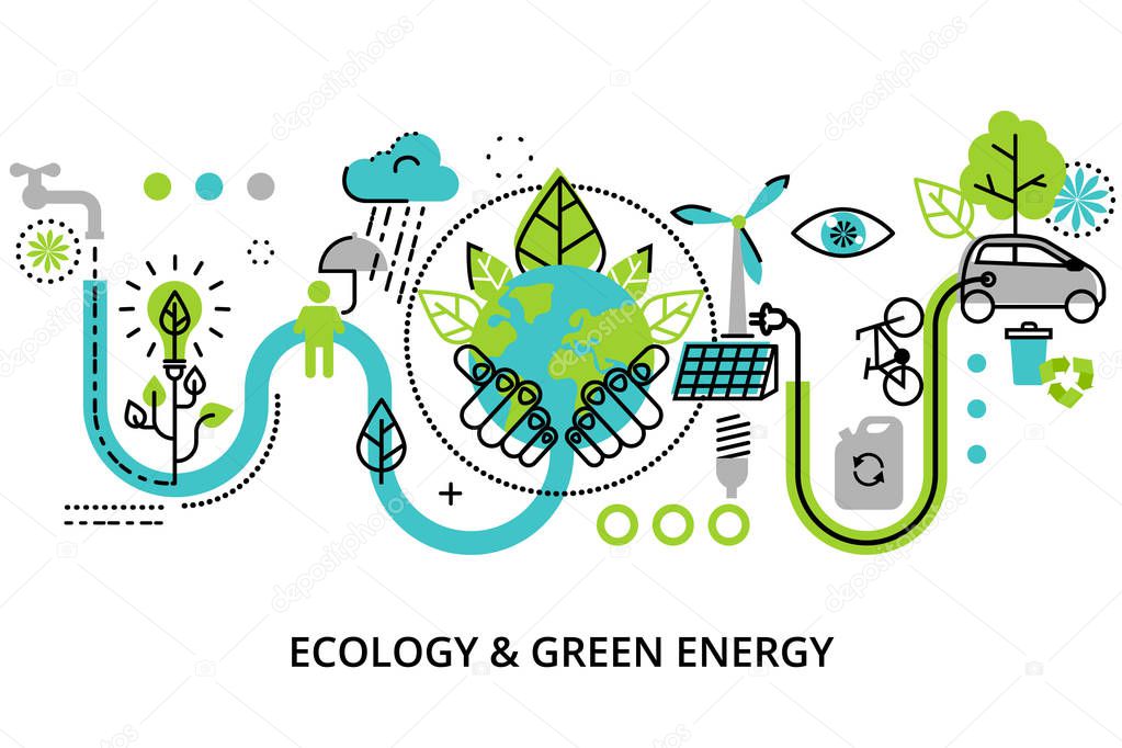 Infographic concept of ecology problem