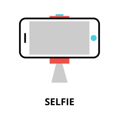 Selfie kutsal kişilerin resmi, vektör çizim grafik ve web tasarımı için