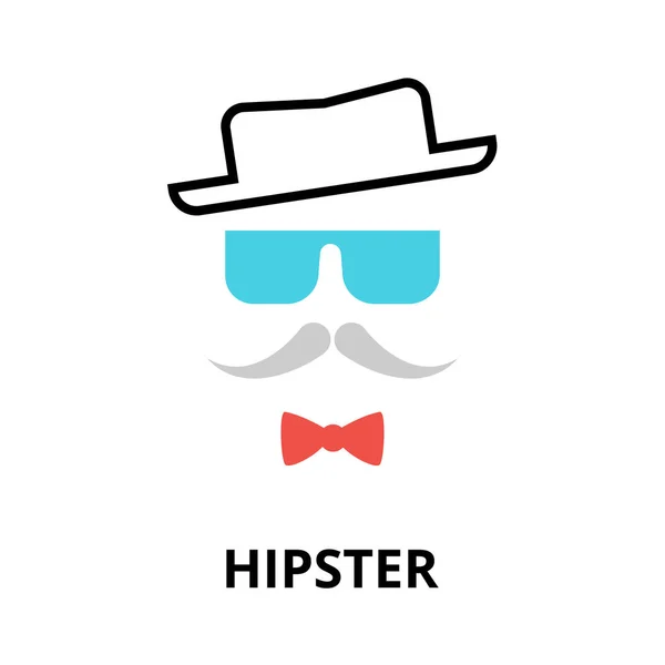Icon of hipster image, vector illustration — Stock Vector
