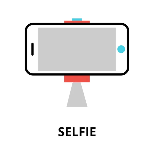 Ícone de selfie, ilustração vetorial para design gráfico e web —  Vetores de Stock