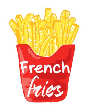 Patates kızartması etiket.