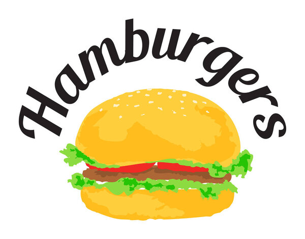 Hamburgers, food sticker