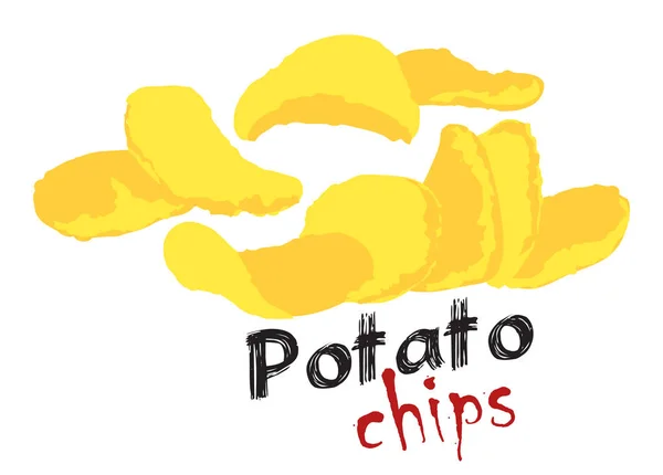 Pegatina de patatas fritas — Vector de stock