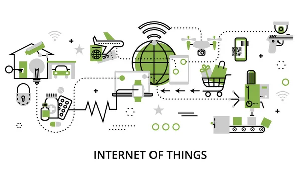 Concepto de internet de las cosas — Vector de stock