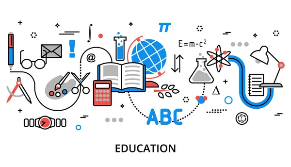 Concepto de proceso educativo — Vector de stock