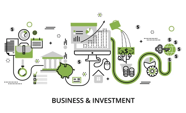 Konsep bisnis dan investasi - Stok Vektor