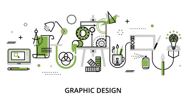 Conceito de design gráfico — Vetor de Stock