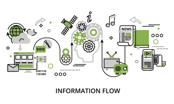 Concept of information flow — Stock Vector