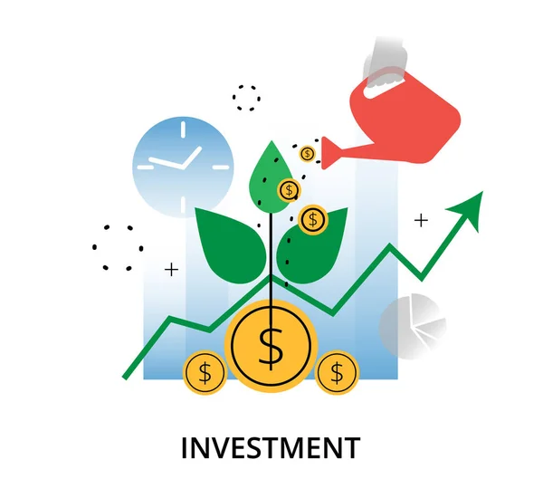 Інфографічна концепція інвестування в бізнес — стоковий вектор