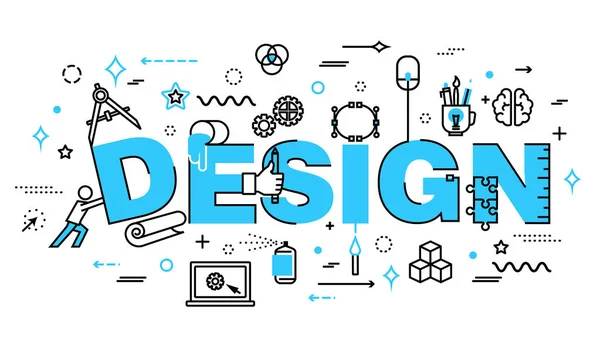 Concepto de proceso de diseño — Vector de stock