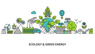 Infographic concept of ecology problem clipart