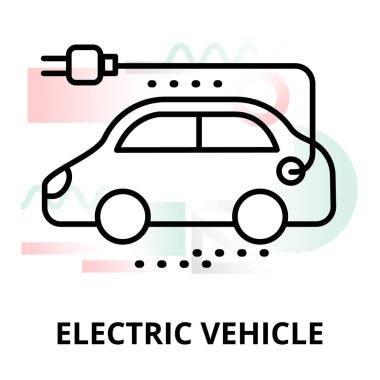 Elektrikli araç soyut simgesi