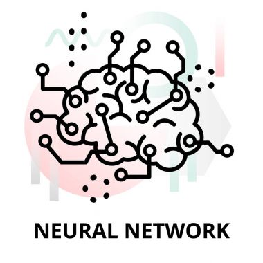 Neural ağ soyut simgesi