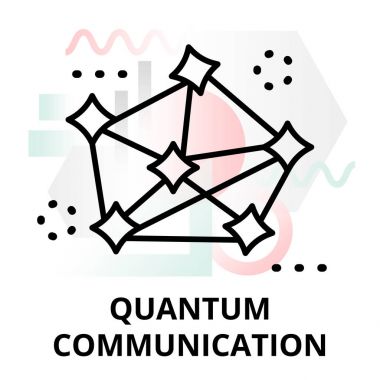 Kuantum iletişim soyut simgesi