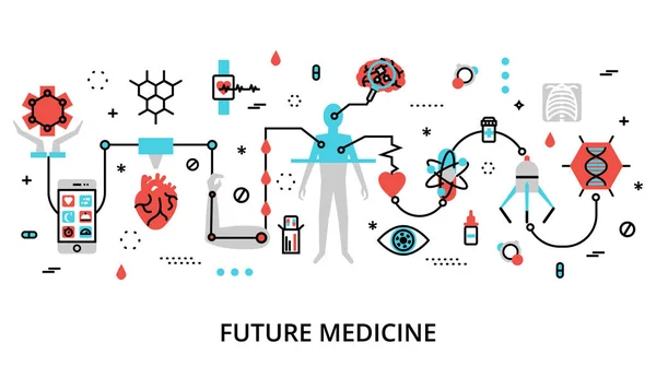 भविष्य की चिकित्सा की अवधारणा — स्टॉक वेक्टर