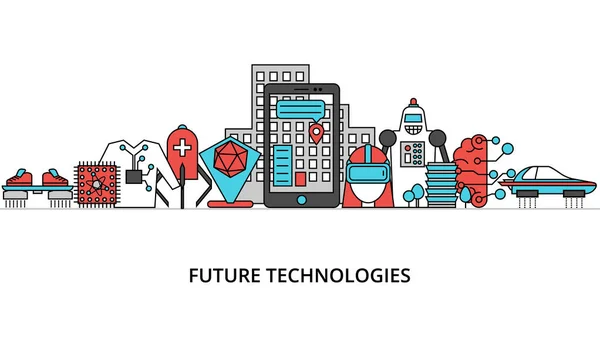 Concepto de tecnologías futuras — Archivo Imágenes Vectoriales