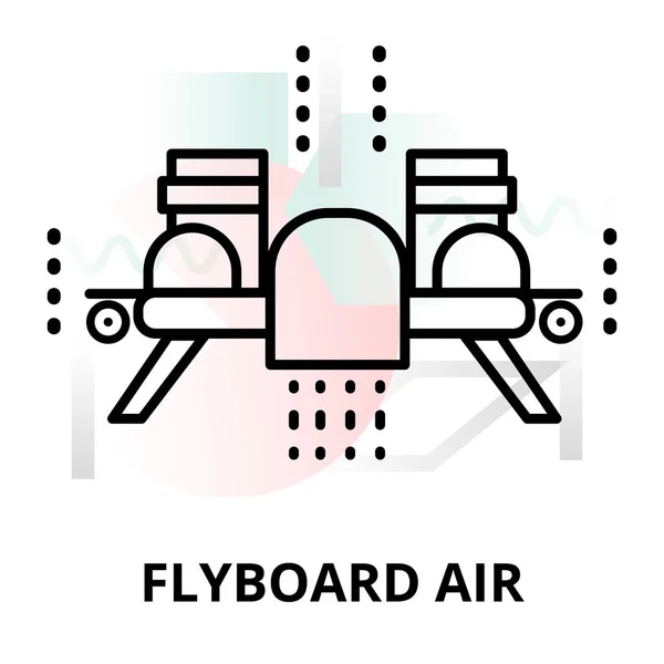 Abstrakta icon i flyboard luft — Stock vektor