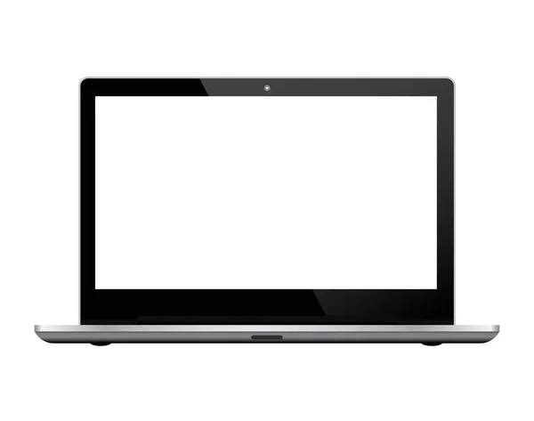 Fekete notebook fehér háttér — Stock Vector
