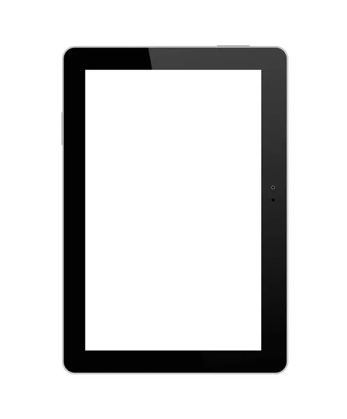 Black tablet PC on white background — Stock Vector