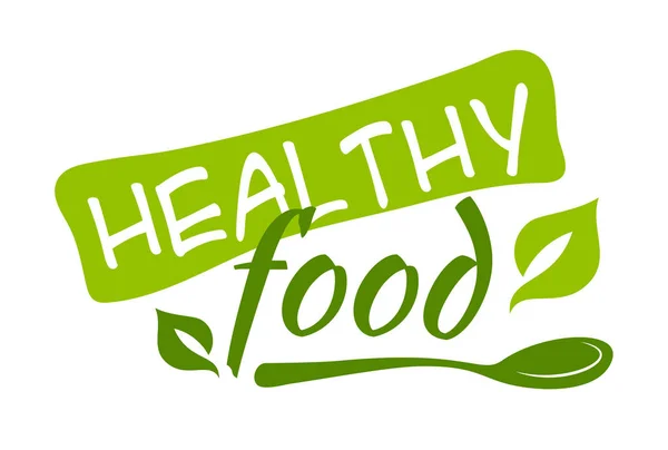 Healthy food sticker — Stock Vector