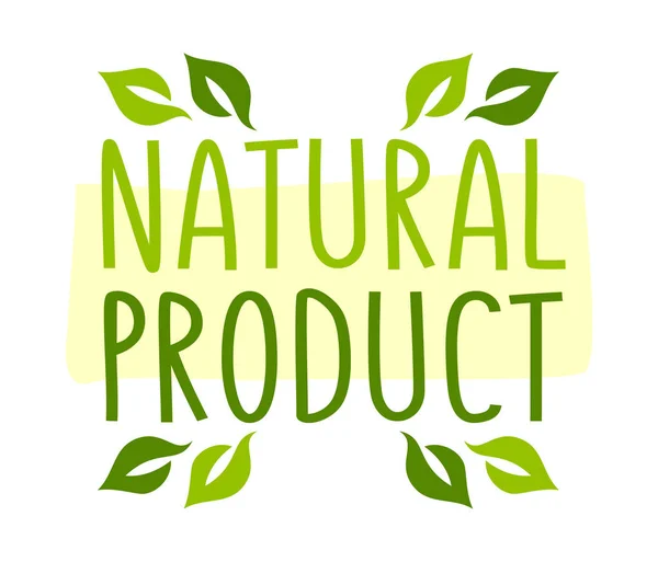 Pegatina natural del producto — Vector de stock