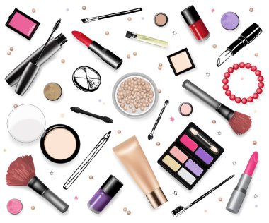 Kozmetik hazır, elle çizilmiş stili