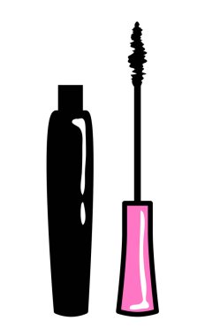 80'li yılların siyah rimel etiket retro komik tarzı