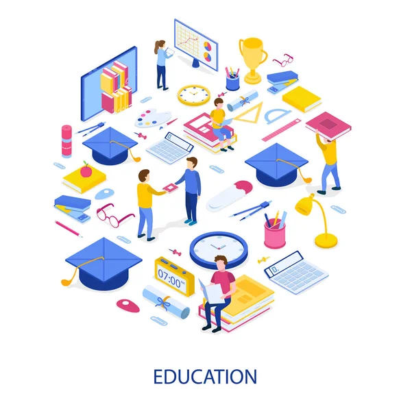 Concepto de educación, plantilla del sitio web — Vector de stock