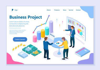 İş projesi kavramı, yaratıcı web sitesi şablonu