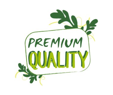 Premium kalite etiketi, grafik ve web tasarımı için vektör illüstrasyonu