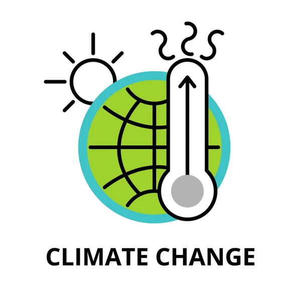 Modernes Flaches Design Icon Vektorillustration Infografik Konzept Des Klimawandels Für — Stockvektor