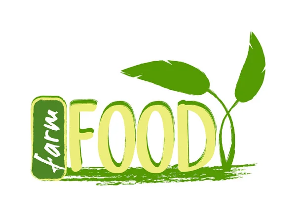 Farm Food Sticker Vector Illustration Graphic Web Design — 스톡 벡터