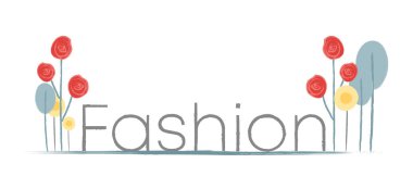 Moda etiketi, grafik ve tasarım için vektör illüstrasyonu