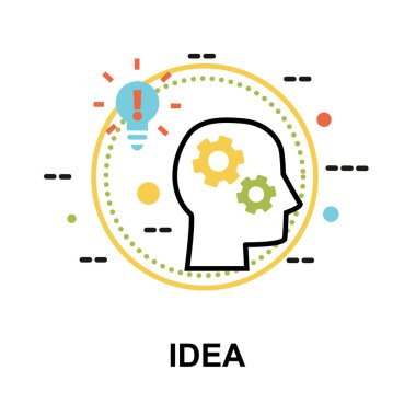 Modern düz çizgi tasarım vektör çizimi, grafik ve web tasarımı için fikir kavramı