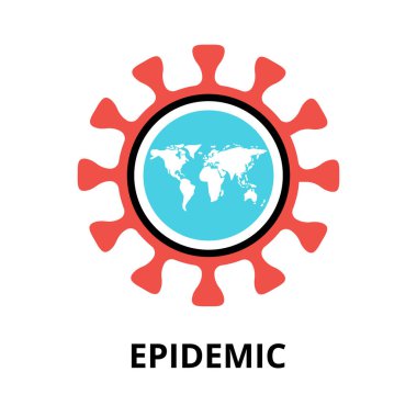 Epidemik ikon kavramı, modern düz düzenlenebilir çizgi tasarım vektör çizimi çizimi, grafik ve web tasarımı için