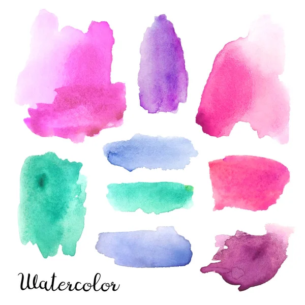 Set von Aquarellklecksen — Stockfoto