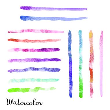 Sulu Boya konturları kümesi