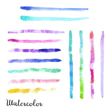 Sulu Boya konturları kümesi